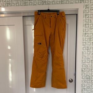 The North Face Women's freedom insulated ski Pants mustard size large